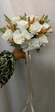 Bridal Bouquet - White roses & phaleonopsis orchid