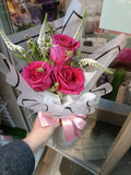 Hand Bouquet - 3-pc Fresh Roses