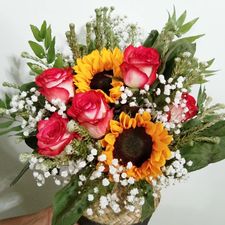 Flower arrangement - Sunflowers in Bucket