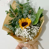 Hand Bouquet - Distinct Sunflower