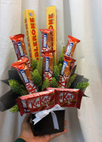 Chocolate Bouquet - Toblerone & Kit Kit Green Set