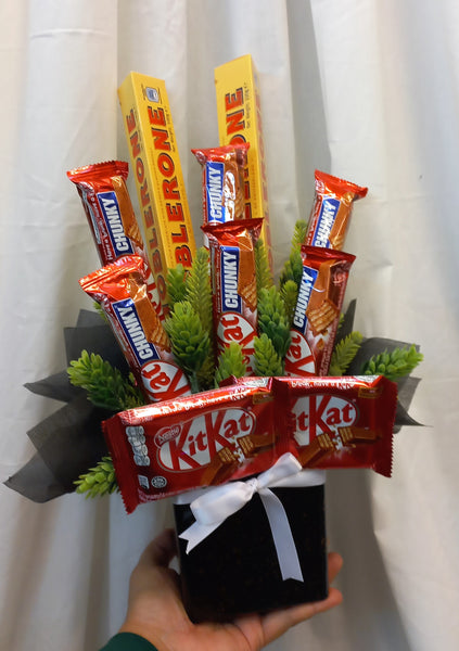 Chocolate Bouquet - Toblerone & Kit Kit Green Set